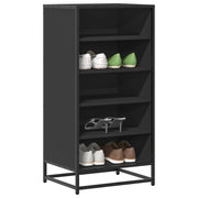 Scarpiera Nera 48x38x97,5 cm in Legno Multistrato 849204