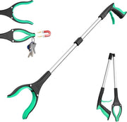 Sostegno per la raccolta rifiuti - 83 cm lungo - 8,5 cm largo - pala retrattile con gancio magnetico - nessuna piega necessaria per la raccolta - raccolta 360° pieghevole e girevole - adatto per anziani e persone con disabilità motorie