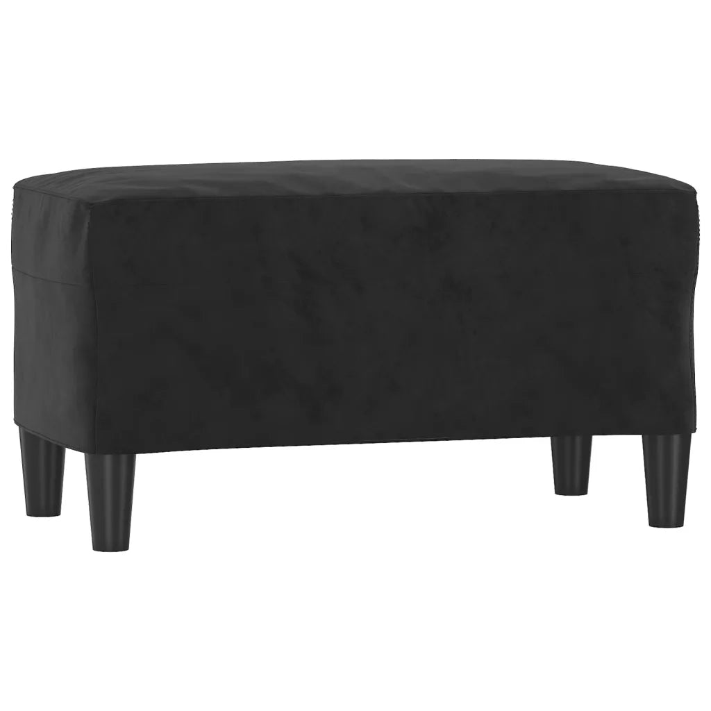 Panca Nera 70x35x41 cm in Velluto 349402