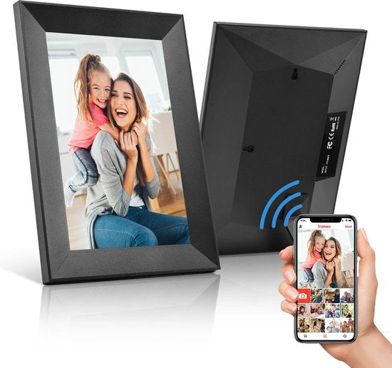 Fotolijst Digitale 10.1 pollici - Wi-Fi - 16 GB - 1280x800 - Touchscreen - Rotazione automatica - Controllo tramite App - Nero