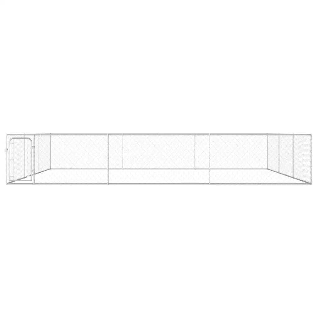 Canile da Esterno in Acciaio Zincato 6x6x1 m 170821