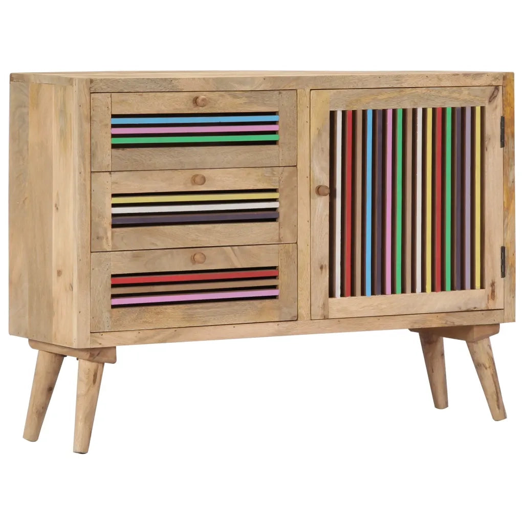 Credenza | Madia | Buffet da pranzo | Armadio da pranzo 100x30x75 cm in Legno Massello di Mango
