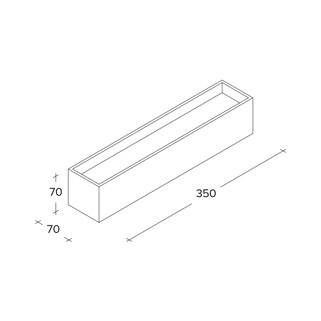 HERMIONE Applique da Parete  2 Luci attacco G9 in gesso bianco h70x350mm