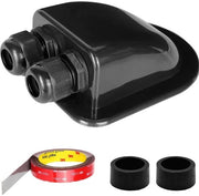 Impianto di ingresso per cavo solare in plastica impermeabile IP68 per pannelli solari di camper, caravan, barche - Supporti di montaggio in nero per cavi da 3 mm² a 12 mm²