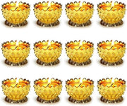 Sostegni di Luce Lotus Design 12 pezzi - Artigianato Buddhista Decorazioni - Orefici per Votivi - Lampioni Tibetani in Ottone - Attrezzature per Altare in Oro .