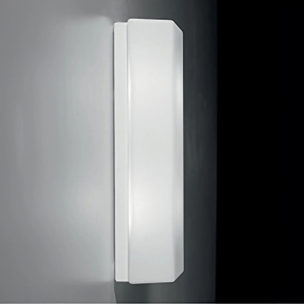 Stand parete 100x370x80mm. 2xe27 28w -ip40- bianco op.