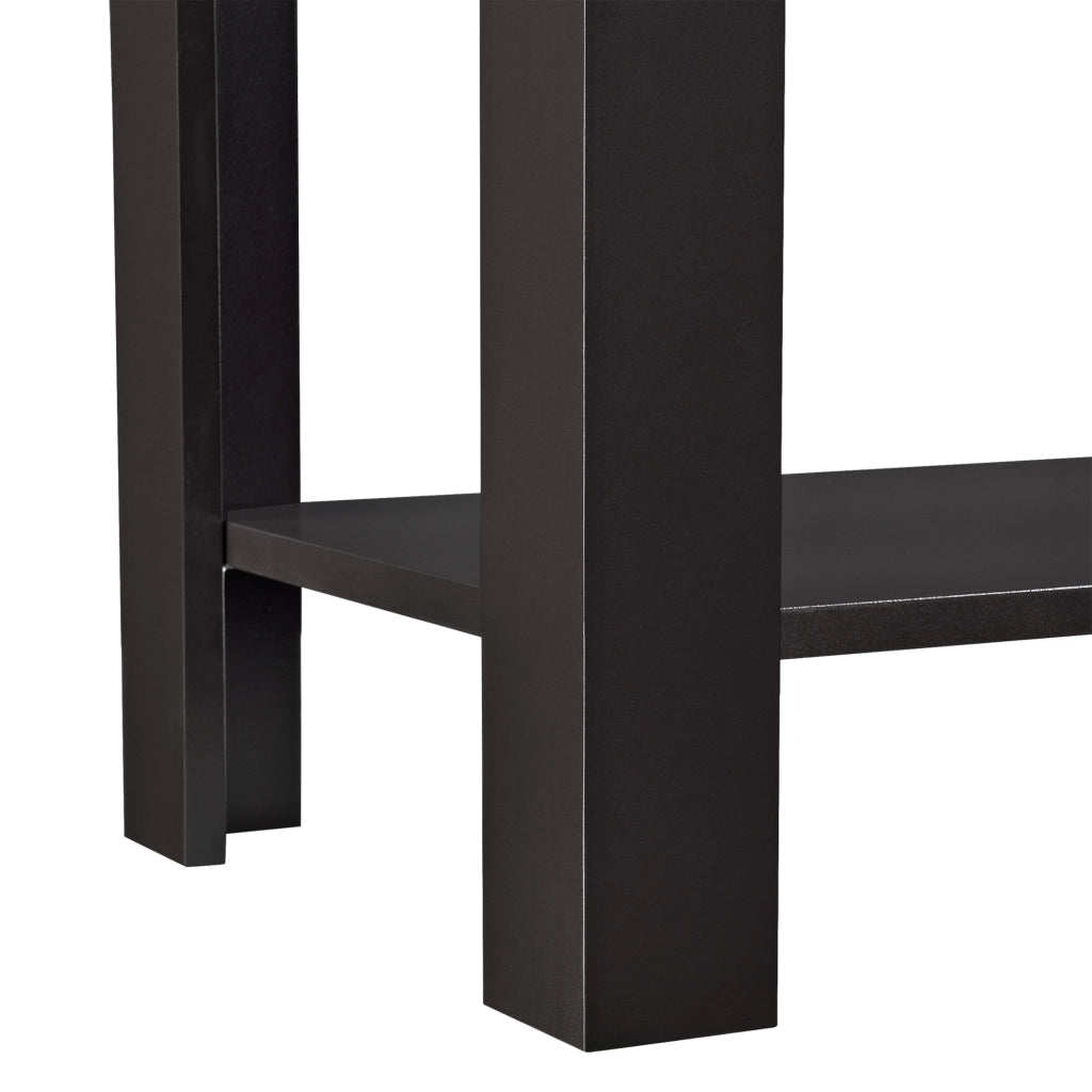 Tavolino Laterale Chur da Divano con Ripiano 61 x 60 x 30 cm - Color Caffè [en.casa]