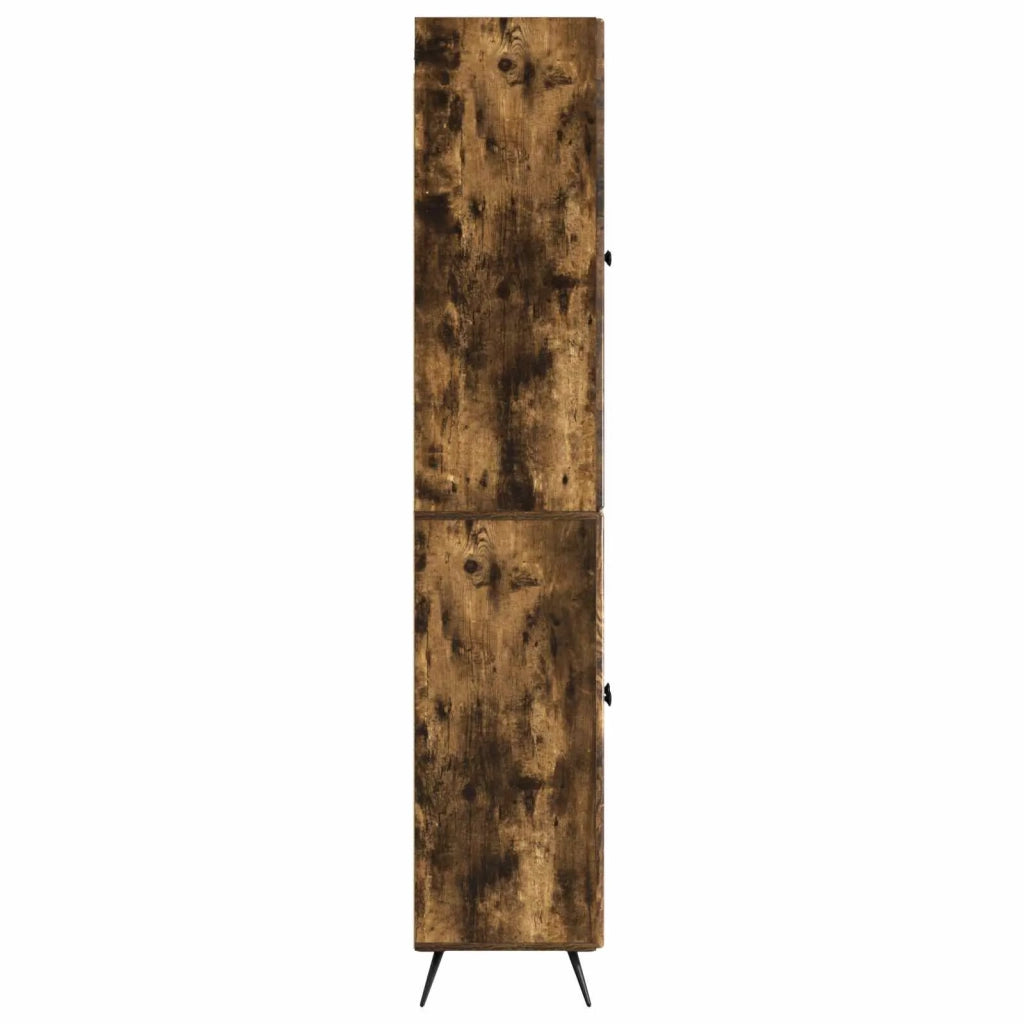 Set di armadi 2 pcs Rovere Fumo Legno ingegnerizzato