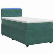 Letto box spring con materasso Verde Scuro 80 x 200 cm Velluto 3453038
