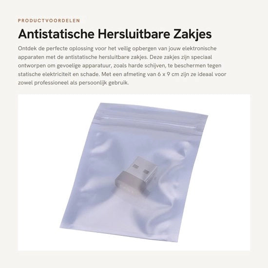 Zacchetti Antistatici Riciclabili - Protezione per Apparecchi Elettronici - Argento Grigio - Riciclabile - 100 Pezzi - Ideali per Oggetti Duri