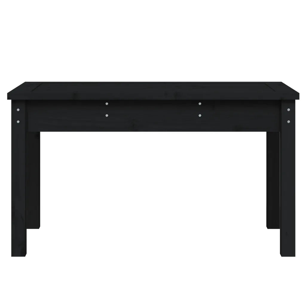 Panca da Giardino Nera 80x44x45 cm Legno Massello di Pino 824001