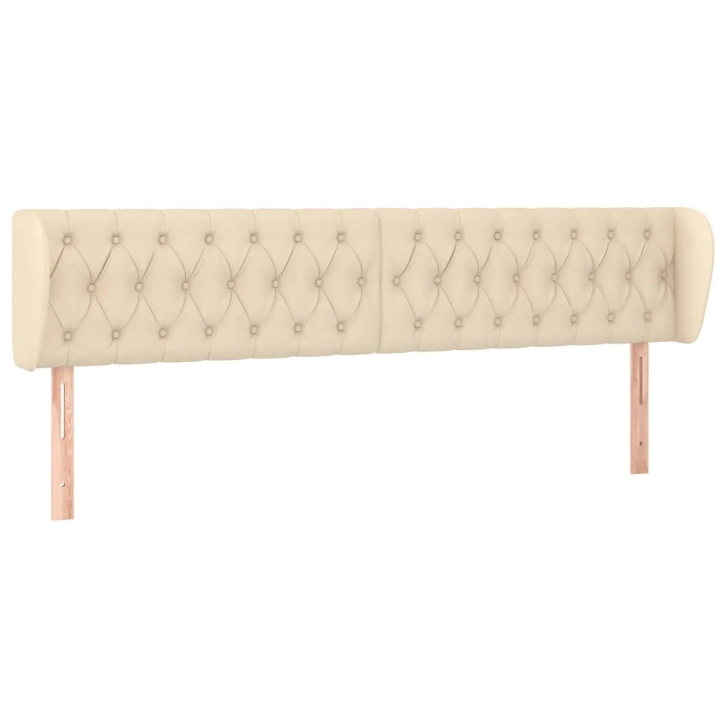 Testiera ad Orecchio Crema 183x23x78/88 cm in Tessuto 3117499
