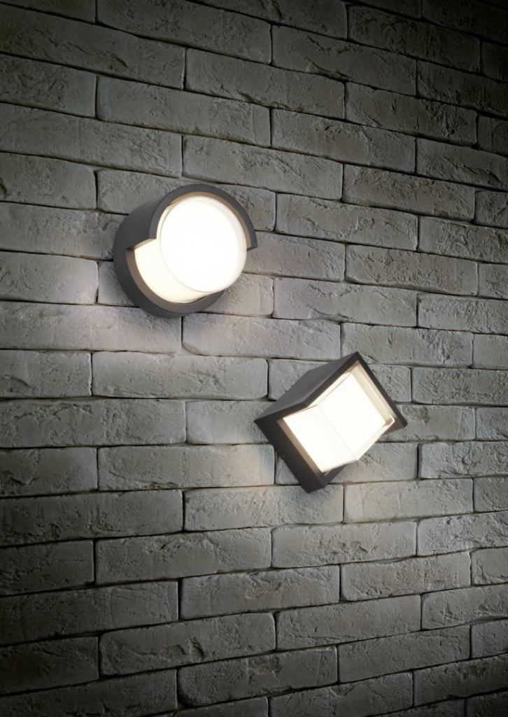 Applique da esterno PUNO nera LED 8W 3000K IP54 RL