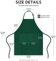 Schort unisex con due tasche in tessuto blu scuro, adattabile, adatto per ristoranti, barbecue, cucine, negozi, pub, bar, caffè e altri locali simili.
