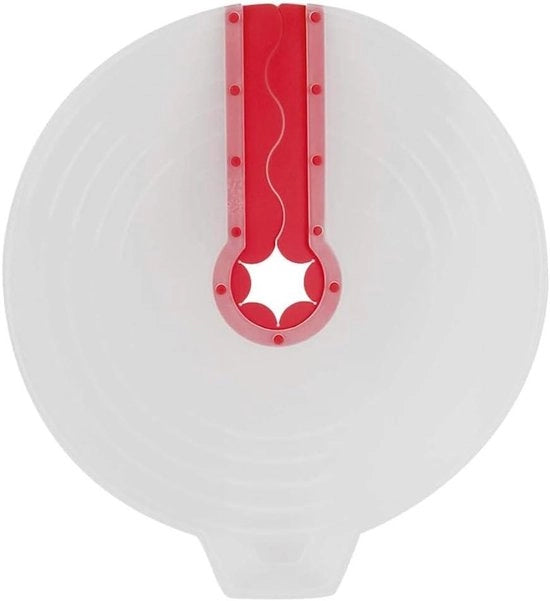 Spatbescherming universale in silicone per coperchi di contenitore - Prevenzione schizzi - Rosso