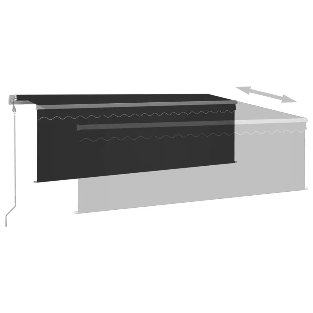 Tenda da Sole Retrattile Automatica con Parasole 4x3m Antracite 3069429