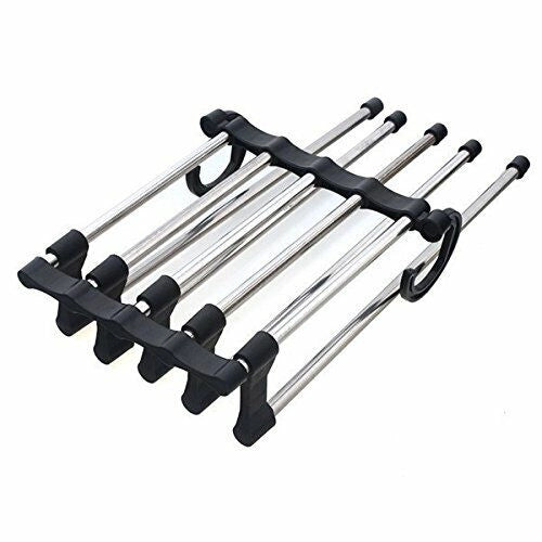 Gruccia appendiabiti multipla 5 in 1 pieghevole per pantaloni salva spazio