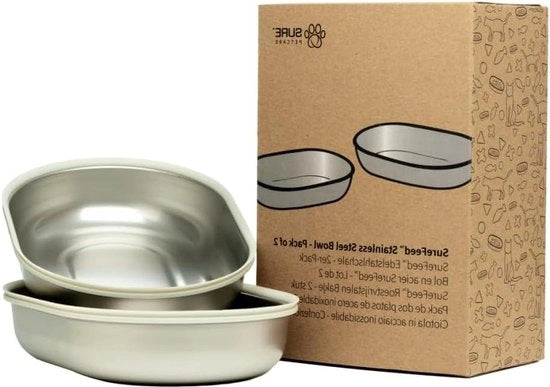Set di cibo per animali compatibile con microchip - contenitore di cibo per animali - contenitore di cibo metallico - contenitore di cibo sigillato