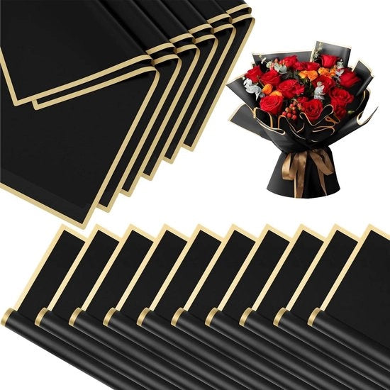 Pacchetto di 20 fiori acqua-resistenti per matrimonio compleanni (nero)