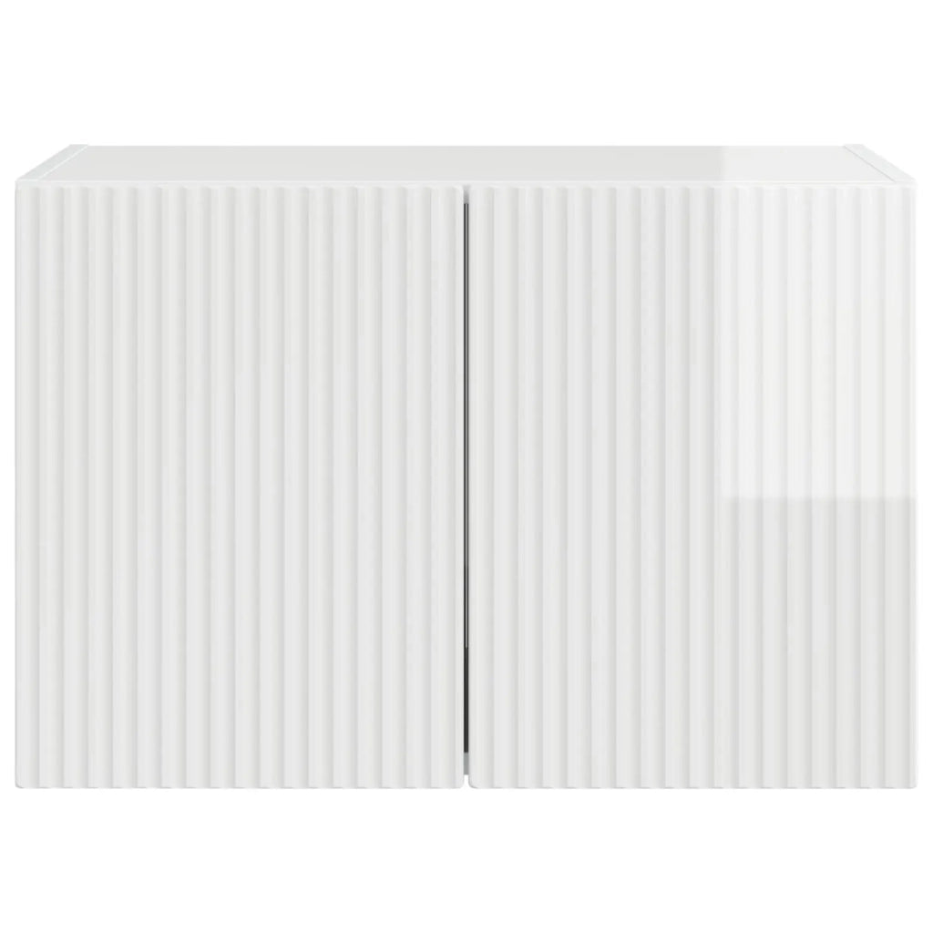 Mobile TV da parete Bianco Lucido 59,5 x 31 x 40 cm 892337