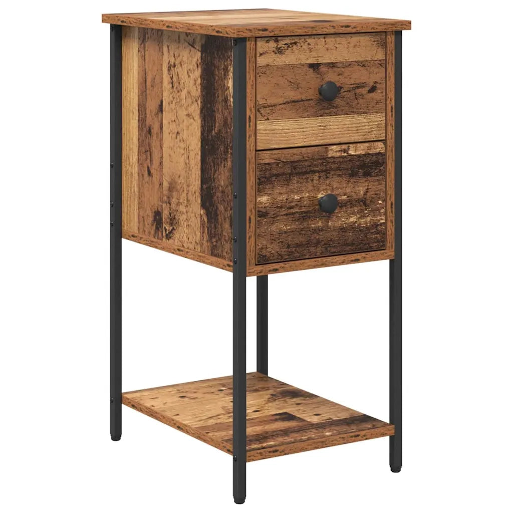vidaXL Armadio da Notte 2 pcs Legno vecchio 32 x 42 x 70 cm