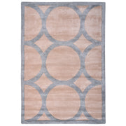 Tappeto Area Beige e Grigio Viscosa e Lana Forma Rettangolare 160 x 230 cm Stile Moderno Glam