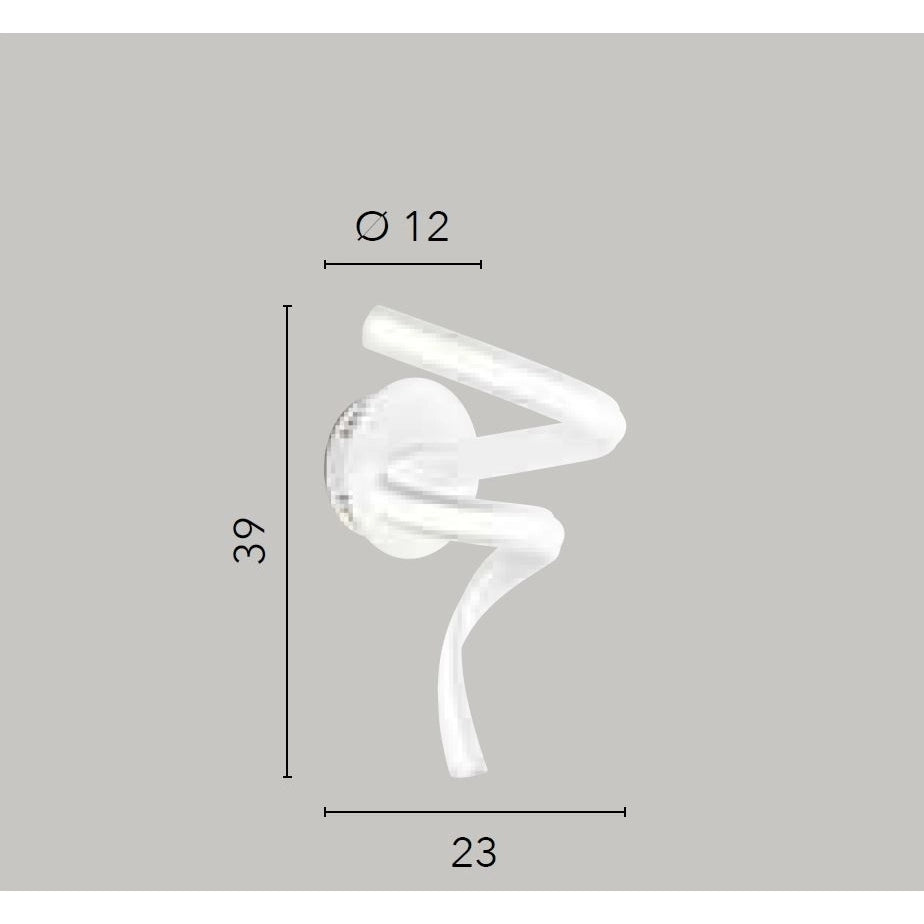 APPLIQUE LED MYSTRAL 15W 23XH39CM 3-4000K BIANCA.