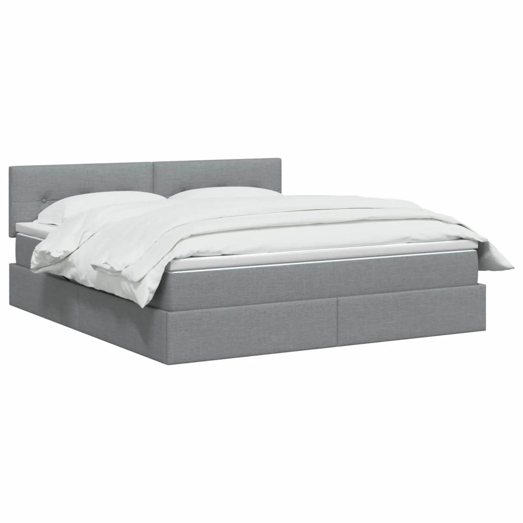 Letto con contenitore LED e materasso Grigio Chiaro 3459066