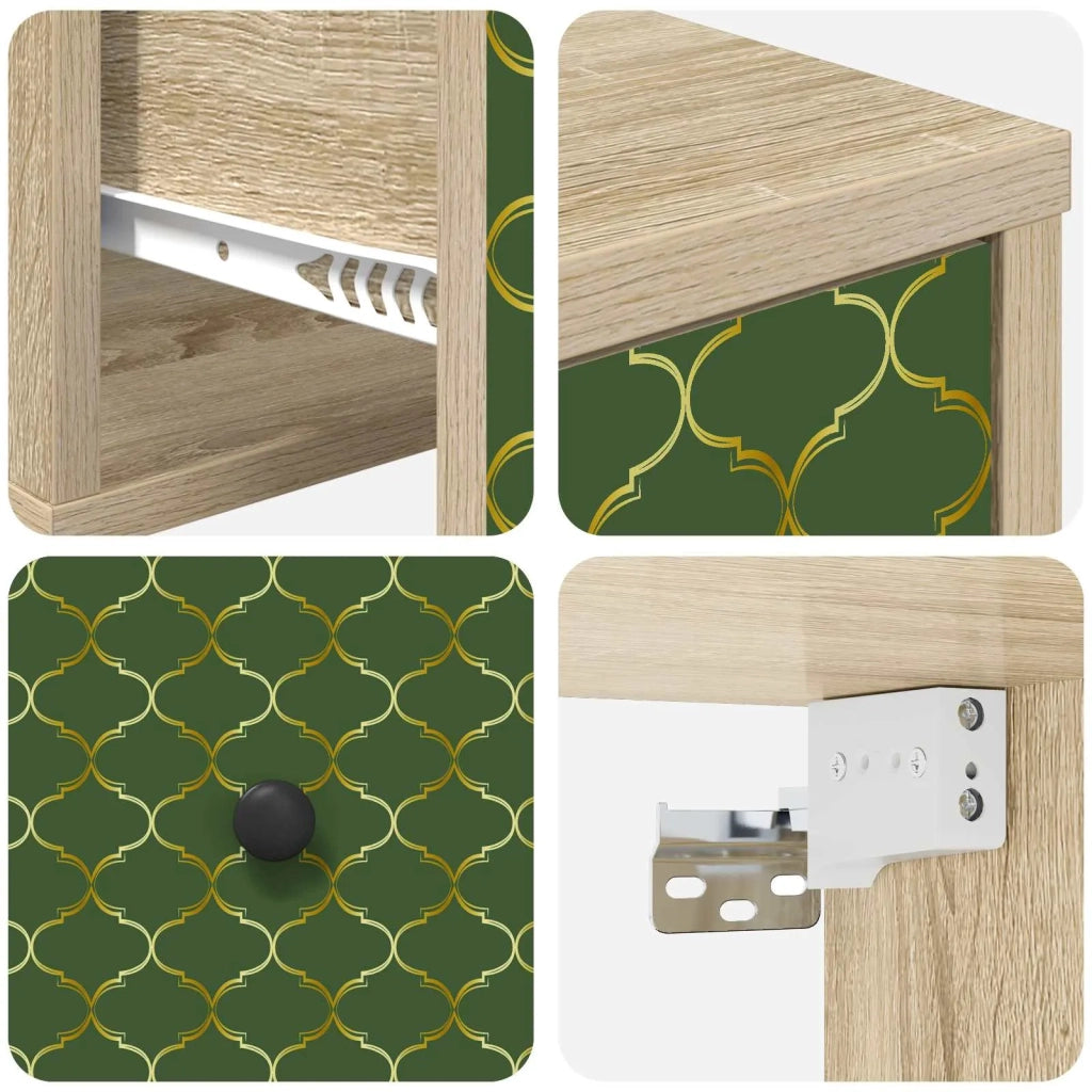 Mobiletto da comodino a parete GELEEN 2 pz Rovere Sonoma 8007438