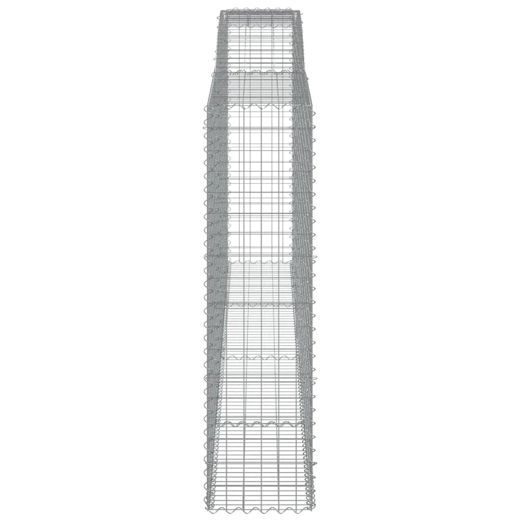 Set di 4 gabbioni ad arco per recinzione gabbia o muro di contenimento 400 x 50 x 180/200 cm ferro zincato argento 02_0041498