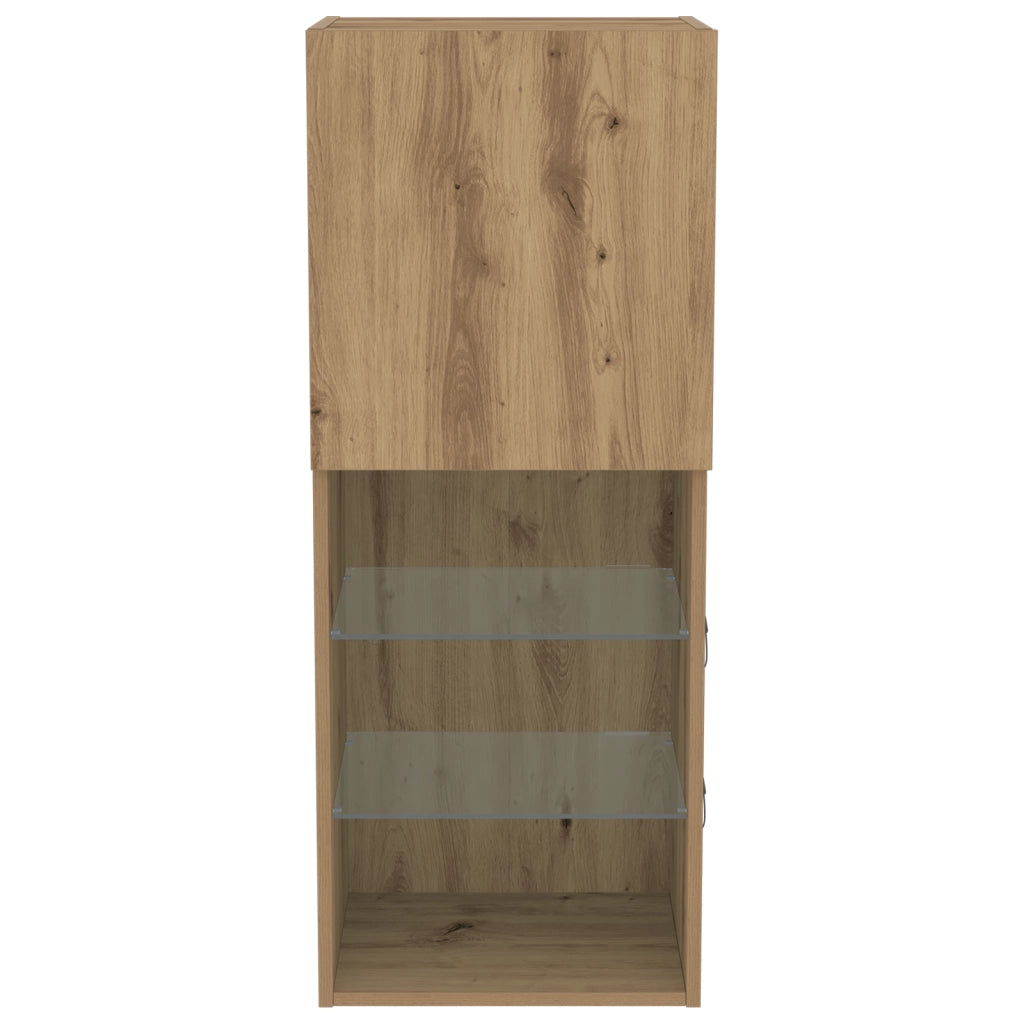 Mobile TV  con luci LED Rovere Artisan 40,5x30x102 cm