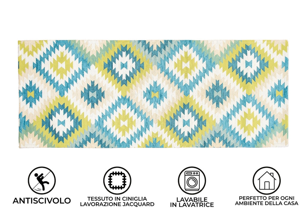 Tappeto Arredo Antiscivolo Camera Salotto Disegno Astratto Geometrico Avana By Suardi - 115x175 - Oasi