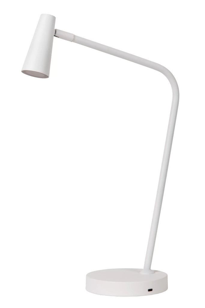 Lampada da scrivania bianca LED 3W touch Lucide Stirling