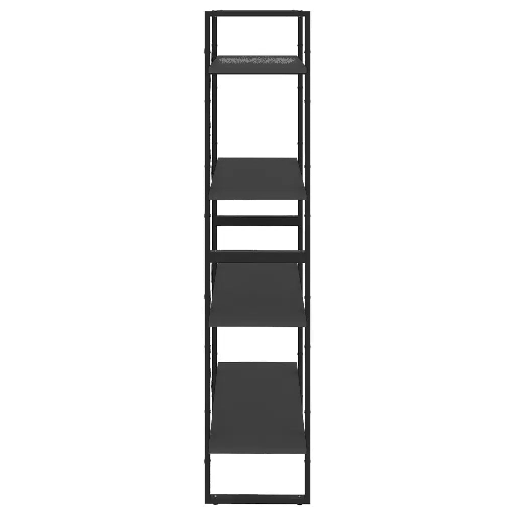 Libreria a 4 Ripiani-Scaffale per Libri-Mobile di Stoccaggio Grigia 80x30x140 cm in Legno Multistrato