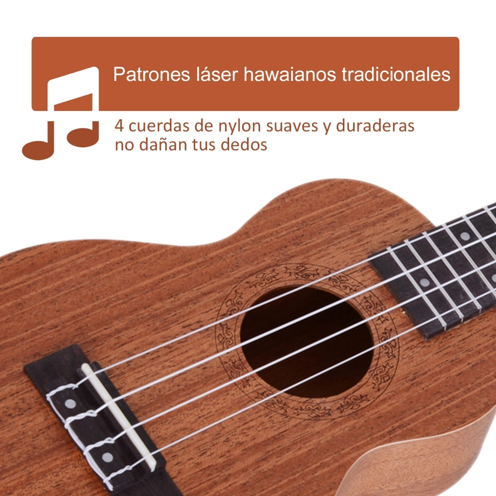 Ukulele Soprano per Principianti ¨C zephmum ¨C Legno 53x17.5x6.2cm