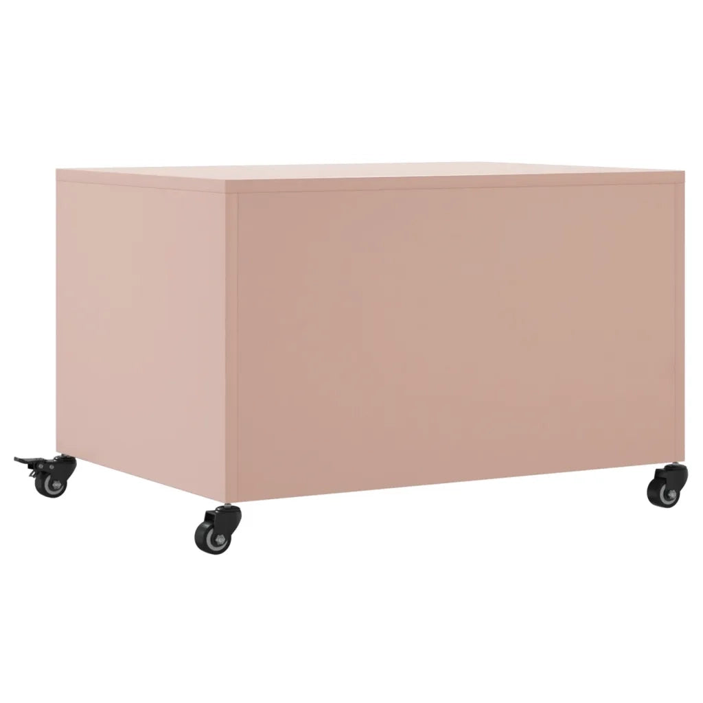 Tavolino da salotto | Tavolino da caff¨¨ | Tavolino da Soggiorno Rosa 100,5x39x72 cm in Acciaio