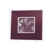 Cornice Portafoto da appoggio in Legno e Argento Bordeaux 13 x 13 cm