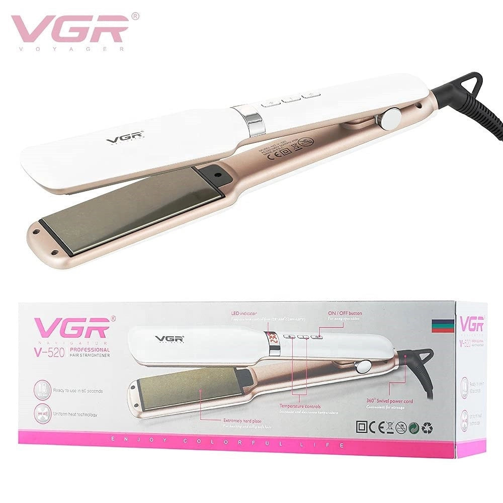 Trade Shop - Piastra Capelli Professionale Larga 42mm Rivestita In Ceramica Display Lcd V-520 -