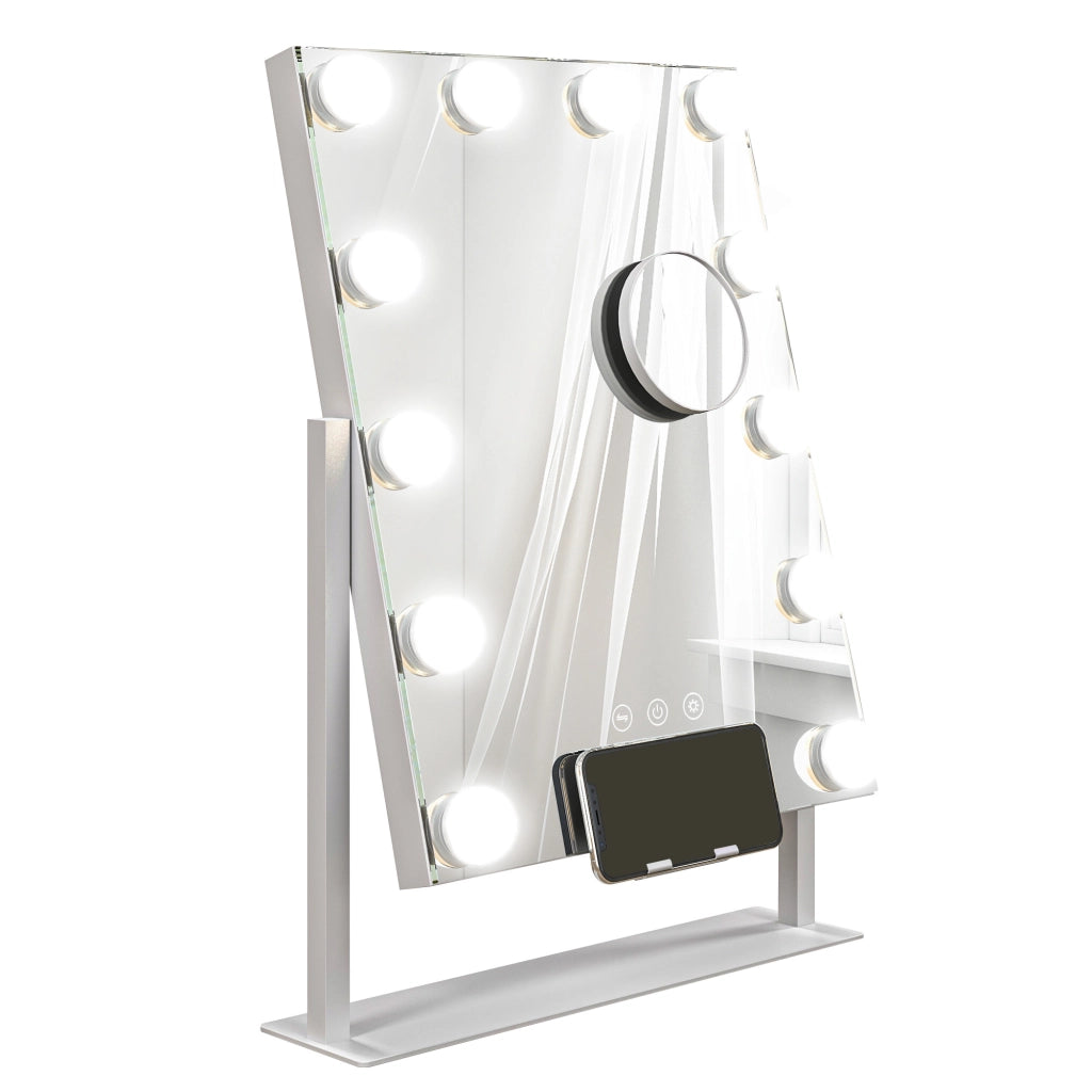 Specchio LED da Toeletta ¨C zephmum ¨C Bianco 37x46 cm