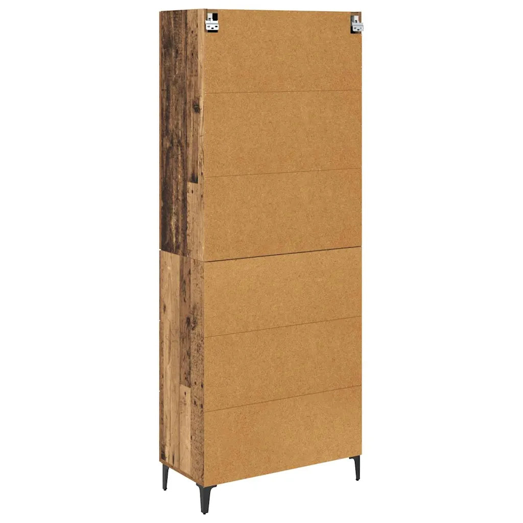 Credenza | Madia | Buffet da pranzo | Armadio da pranzo Legno vecchio 69,5 x 34 x 180 cm Legno multistrato