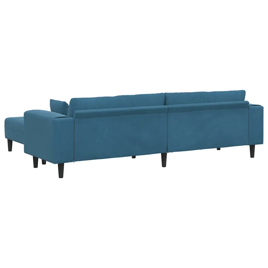 vidaXL Divano in Velluto con cuscino 3 pcs Blu 208 cm Velluto