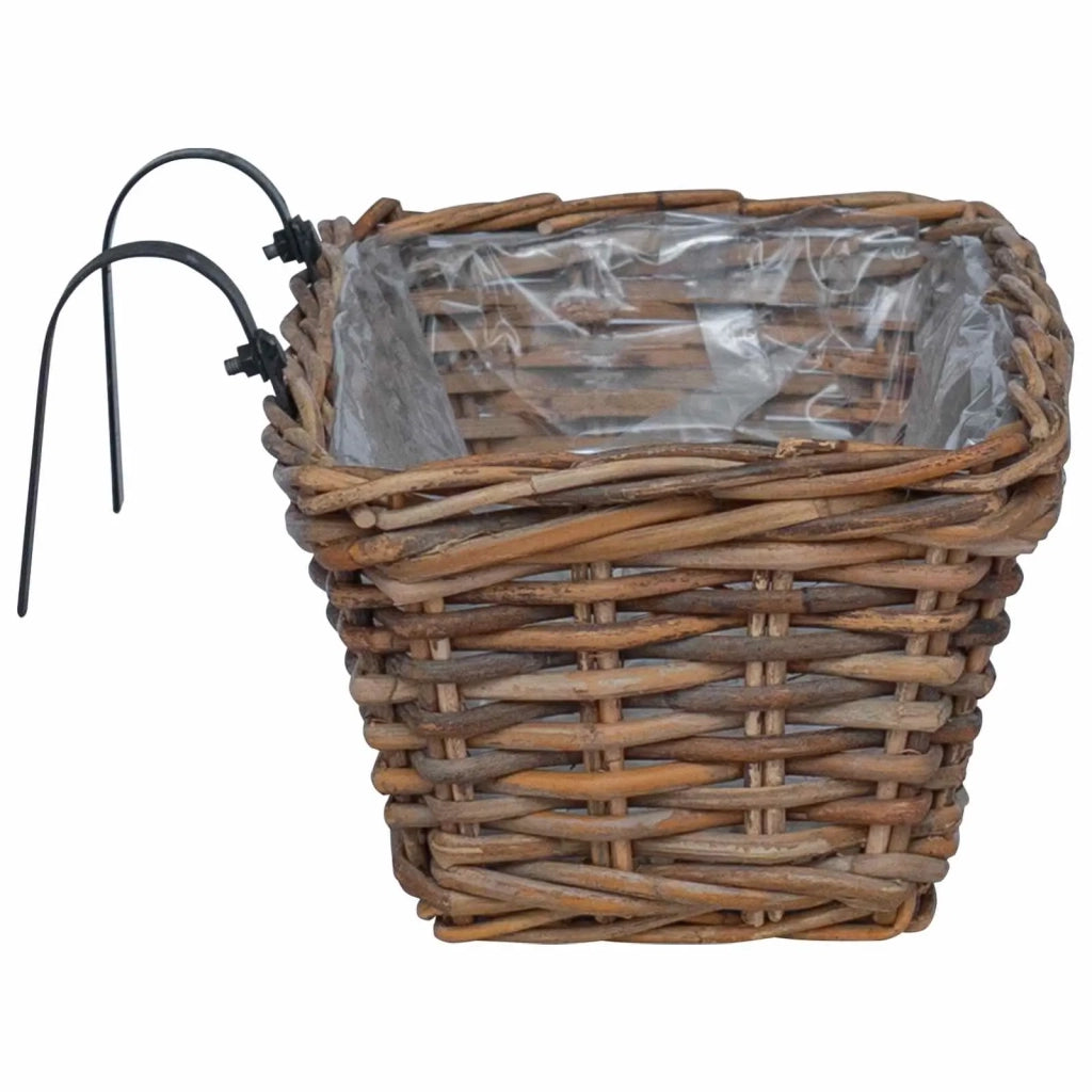 Cestino Appendibile per Piante 2 pcs Marrone 48 x 22 x 15 cm