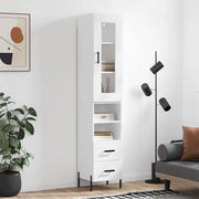Credenza Bianca 34,5x34x180 cm in Legno Multistrato 3199305