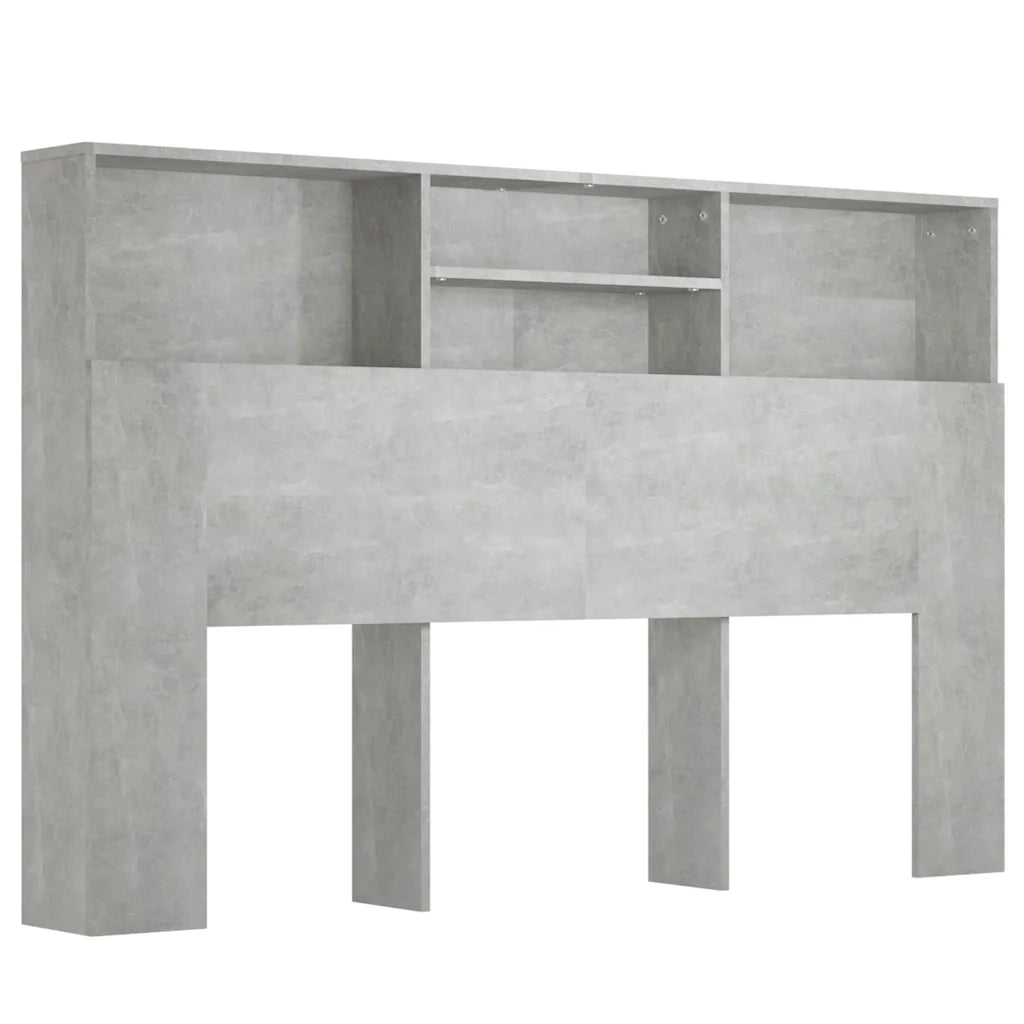 Testiera | Testata con Scomparti Grigio Cemento 160x19x103,5 cm