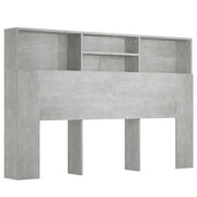 Testiera | Testata con Scomparti Grigio Cemento 160x19x103,5 cm