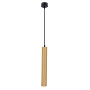Lampada a sospensione Candellux Tubo nera legno GU10