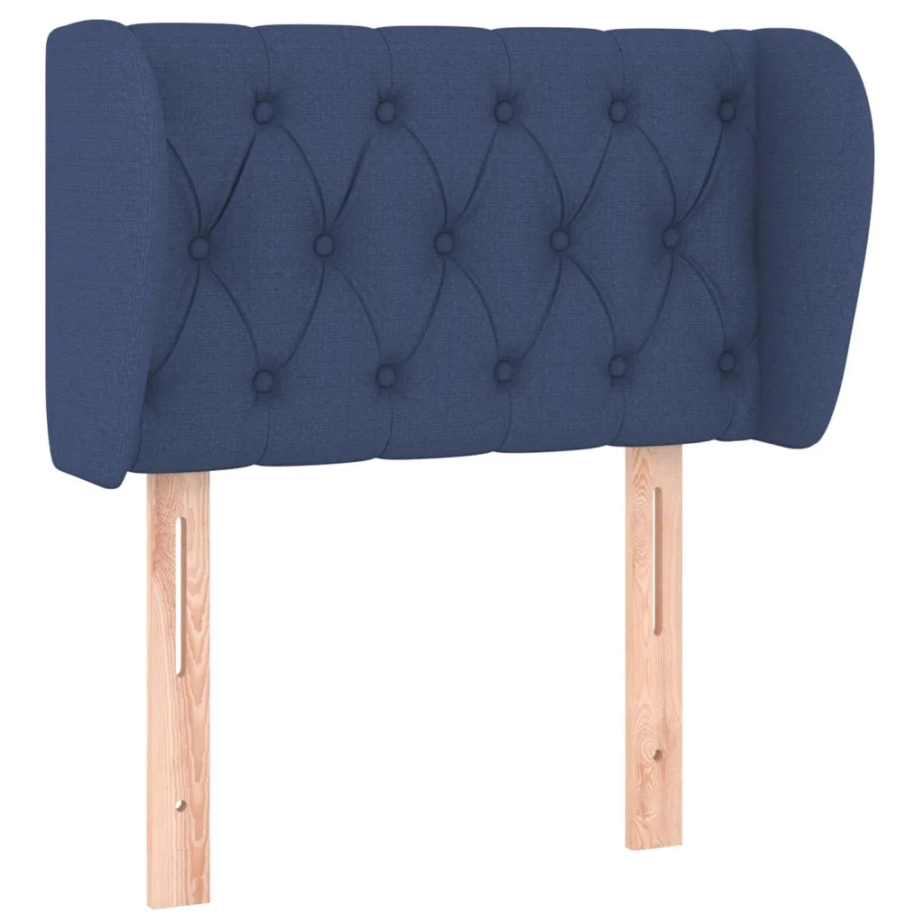 Testiera | Testata ad Orecchio Blu 83 x 23 x 78/88cm in Tessuto