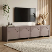 Noma, Mobile Porta tv Apertura a Ribalta, 180x32x45h cm Marrone Bronzo