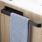 Sostegno Asciugamani Senza Fori Nero Inox 304 Sostegno Asciugamani Autoadesivo Sostegno Asciugamani Bagno Sostegno Asciugamani Murale Sostegno Asciugamani Bagno Stabile Unico Braccio, 38CM