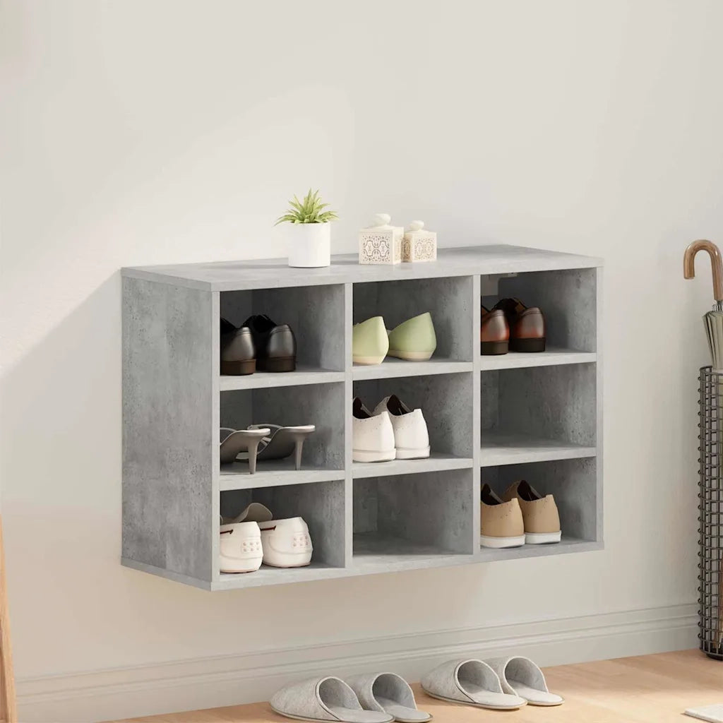 Mobile per scarpe-Scarpiera Grigio cemento 77,5 x 30 x 51 cm